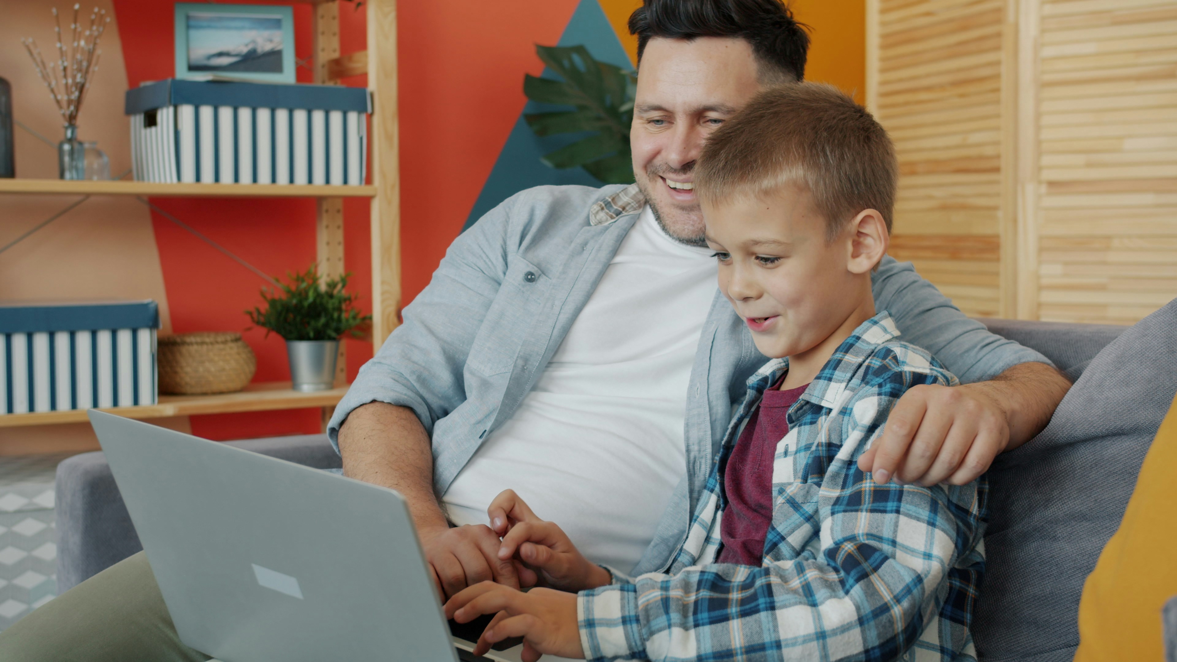 Parent and child learning AI together
